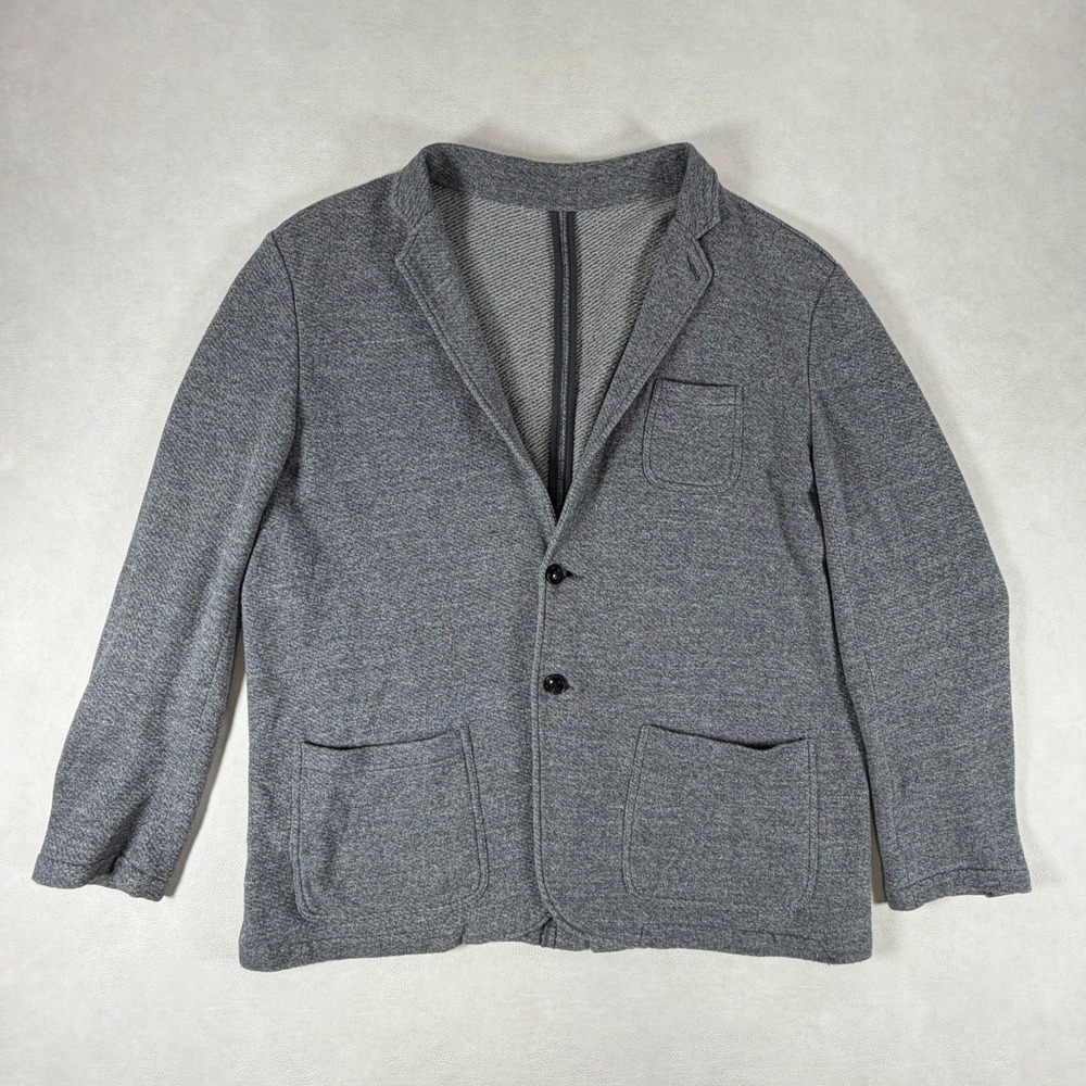 Faherty Inlet Knit Blazer Jacket Men's Size XXL Heather Gray Sport Coat